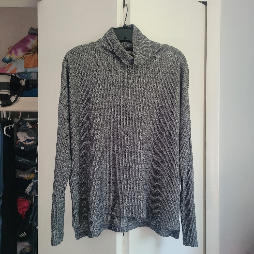 Gray ana Oversized Turtleneck Sweater